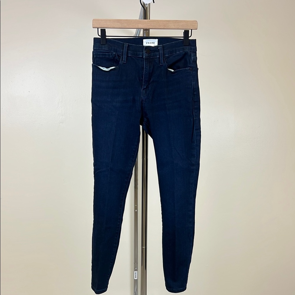 Frame Denim Blue Skinny Jeans Sleek Fit